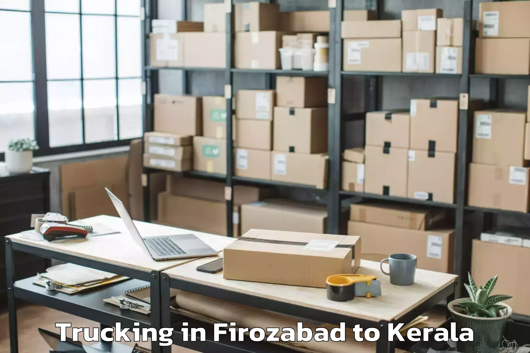 Book Firozabad to Forum Mall Kochi Trucking Online